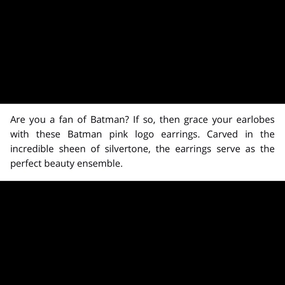 Batman earrings - Picture 7 of 7